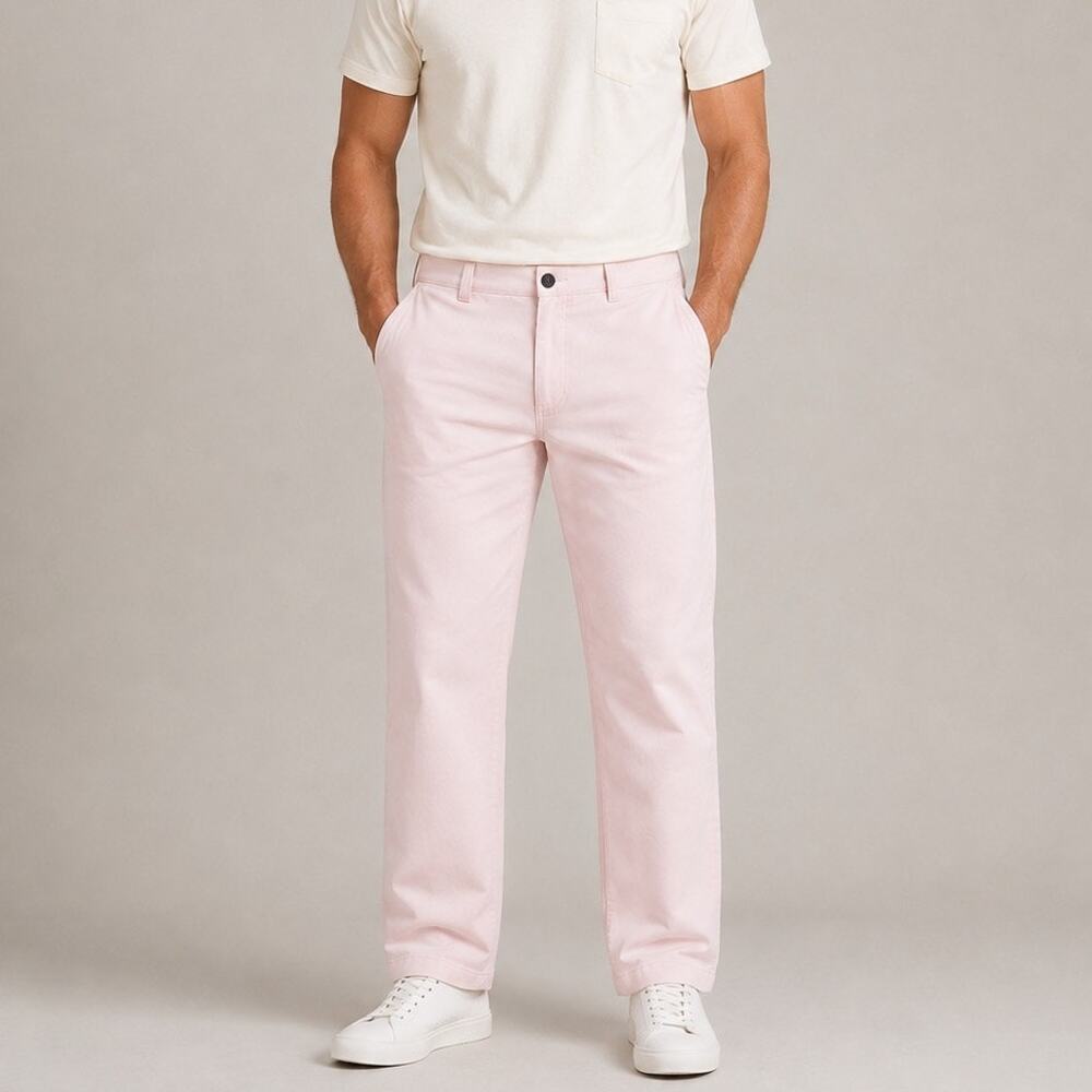 J.Crew Men's Classic Cotton Trouser In Canvas Pale Pink Size 36x32 NWT